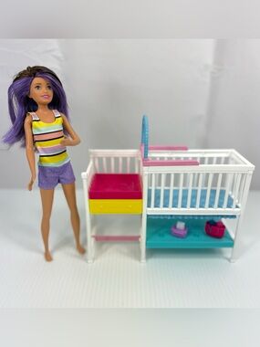 2018 Mattel Barbie Skipper Babysitters Inc Nap N Nurture Nursery Incomplete